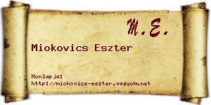 Miokovics Eszter névjegykártya
